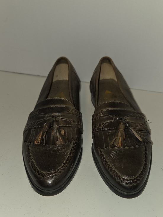 Aldo Other - Aldo Dark Brown Leather Tassel LoafersSize 6D